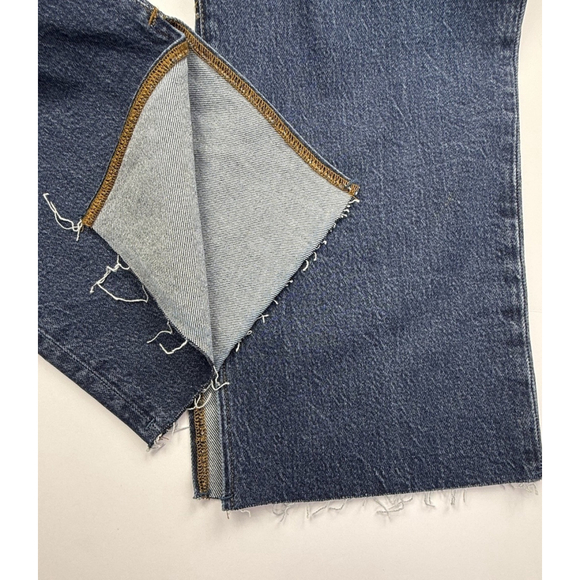 Good American Good Boy Split Hem High Waisted Straight Leg Jeans 15 Plus - Picture 7 of 11